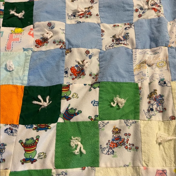 Kids Unisex Soft Blanket ABC Colorful Animals Quilts Sheets Cover EUC - Picture 6 of 8